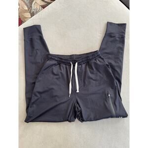 Vuori Black Elastic Drawstring Waist Performance Joggers Pants Sz XS